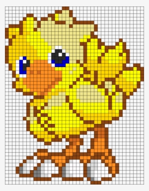 Chocobo Perler Bead Pattern / Bead Sprite - Chocobo Final Fantasy Pixel #1797778