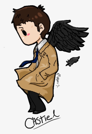 Castiel Drawing Cartoon - Supernatural Cas Cartoon Drawing #1799198