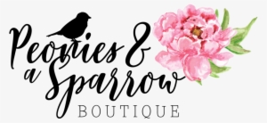 Peonies & A Sparrow Boutique - Wörter Der Ratekarte Postkarte #1799547