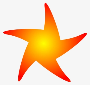 Clipart Stars Orange - Étoile À 5 Branches #1799621