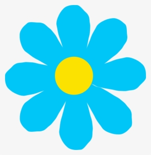 Bright Blue Flower Svg Clip Arts 582 X 599 Px #181372