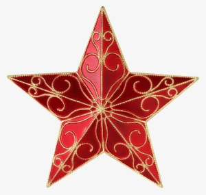 Red Christmas Star Png #181600