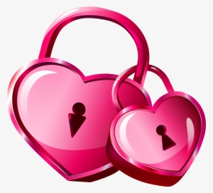 Heart Locks Transparent Png Clip Art Image - Locks Clipart #182034