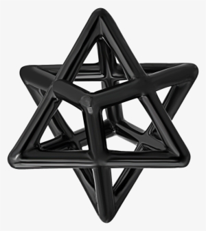 Star Of David Merkaba Body Black Platinum Pendant Necklace #182591