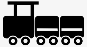Png File - Black And White Toy Train Icon #182796