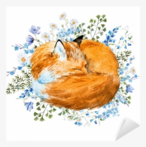 Watercolor Sleeping Fox #182890