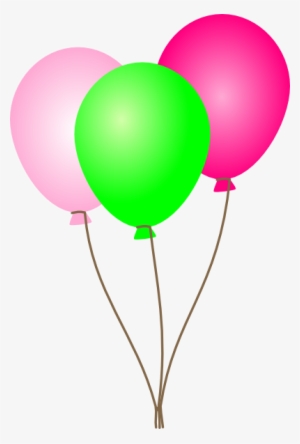 Balloons Clip Art - Pink And Green Balloon #183261