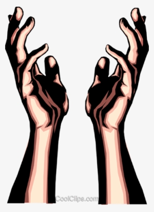 Hands Reaching Upwards Royalty Free Vector Clip Art - Hands Reaching Upwards #184105