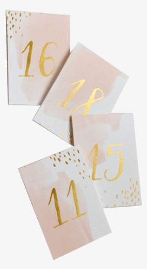Place Cards Table Numbers - Daydream Peach Watercolor Paper Table Numbers #184463