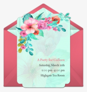 Watercolor Bridal Shower Online Invitation - Greeting Card #184624