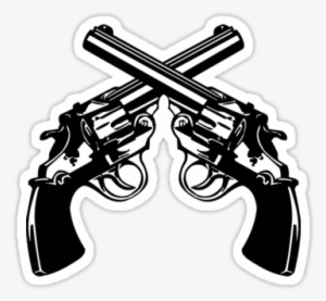 Revolvers By Karl Whitney - Crossed Guns, Pop Art Print #184946