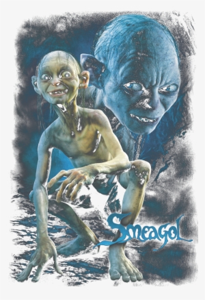 Lord Of The Rings Smeagol Men's Ringer T-shirt - Long Sleeve: Lord Of The Rings - Smeagol #185089