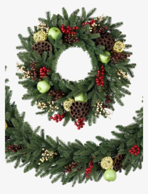 Christmas Wreath Transparent Png Png Download - Christmas Wreath Transparent Background #185238