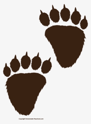Free Paw Prints Clipart - Bear Print Clip Art #185840