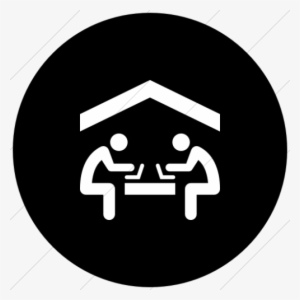 Cropped Iconathon Coworking Space Flat Circle White - Co Working Icons #186737