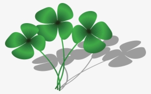 Free Clipart Of A Trio Of Four Leaf Clovers And Shadows - Group Of 4 Leaf Clover #187440 Free Clipart Of A Trio Of Four Leaf Clovers And Shadows - Group Of 4 Leaf Clover #187440