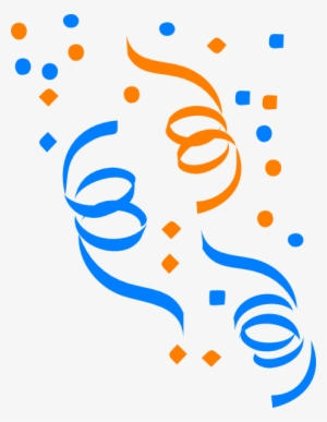 Confetti Clipart - Blue And Orange Confetti #187593