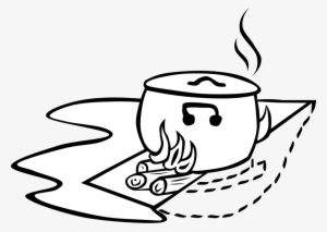 This Graphics Is Bonfire Cooking Crane About Bushcraft, - Cooking Clip Art #187826