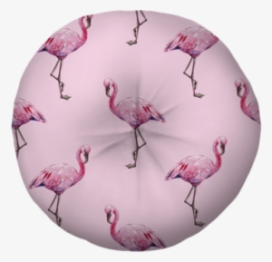 Seamless Watercolor Illustration Of Tropical Pink Flamingo - Watercolor Painting #188332