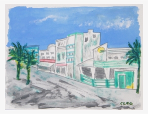 Miami Beach Landscape Art Deco City Painting By Cleo - Painting #188918