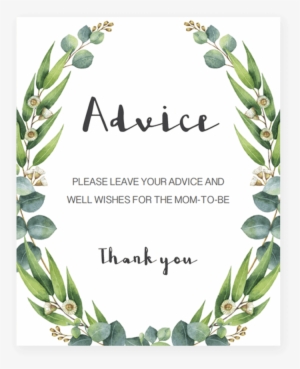 Green Leaves Wreath Baby Shower Decor Printable By - Baby Shower #189954