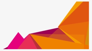 Geometric Background Images In Pink And Orange - Triangle #1800907