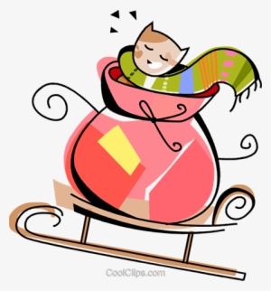 Santa's Sleigh Filled With Toys Royalty Free Vector - Clip Art #1801469