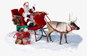 Free Santa Sleigh Silhouette Png - Christmas Santa Images Real #1801525