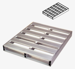 40” X 48“ Lightweight Aluminum Pallet - Lm Container 100pla1528-a Lightweight Aluminum Stringer #1801561