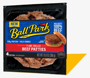 Flame Grilled Beef Patties - Ball Park Refrigerated Patties #1801887