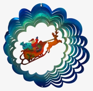 Christmas Santa's Sleigh Holiday Wind Spinner - Christmas Santa's Sleigh #1802200