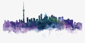 Click And Drag To Re-position The Image, If Desired - Toronto Skyline Watercolor #1802537