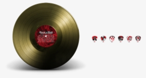 Gold Vinyl Record Psd Mockup - Circle #1803096