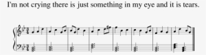 I Am Not Crying There Is Something In My Eye And It - Sheet Music #1804607