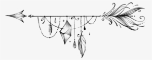 Line Lineart Arrow Boho Hipster - Boho Arrow Tattoo #1805157
