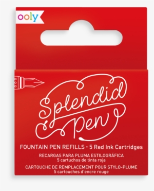 Splendid Fountain Pen Red Ink Refill By Ooly - International Arrivals Handwritting Fountain Pen (132-076) #1807319
