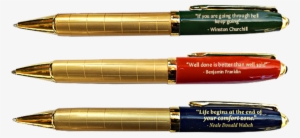 Red Blue Green Pens Laying Down - Brass #1807562
