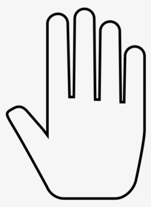 Open Hand Rubber Stamp - Line Art #1807603