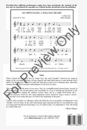 An Open Hand A Willing Heart Thumbnail - Document #1807646