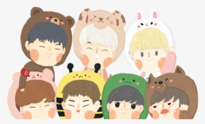 𝓫𝓮𝓼𝓲𝓭𝓮 - Monsta X Cartoon #1808002
