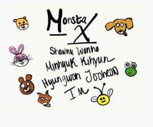 I Drew Monsta X In Their Animal Forms - Drawing #1808181