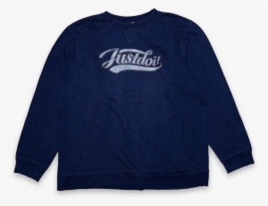 Vintage Nike Just Do It Sweatshirt Navy - Shirt #1808289