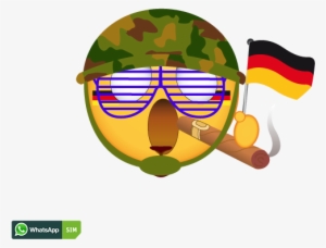 Erschrockenes Emoji Mit Deutschland Flaggen Makeup - Whatsapp #1808364