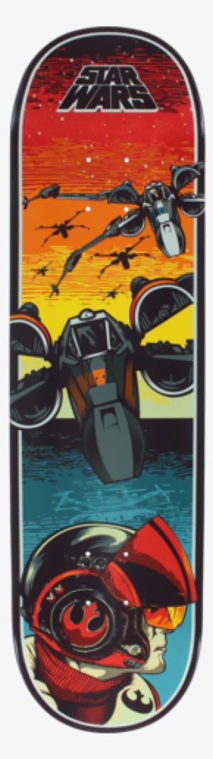 Santa Cruz Star Wars Episode Vii Poe Dameron Skateboard - Star Wars Skateboard Deck 8.5 #1810106