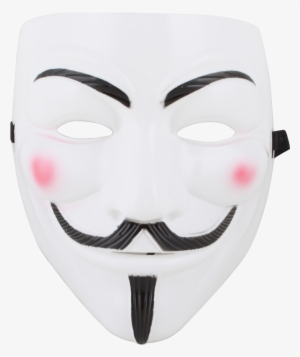 White V For Vendetta Face Mask Guy Fawkes Face Political #1810109