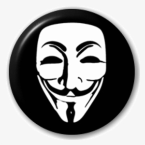 Small 25mm Lapel Pin Button Badge Novelty Anonymous - Anonymous Mask Small #1810380