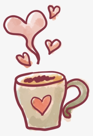 Valentines Day Paper Drawing Heart Love - Amor Imagenes De Cafe #1811599