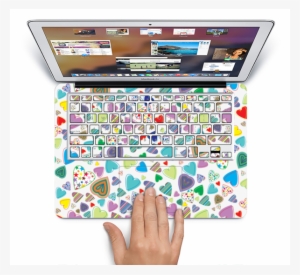 The Fun-colored Pattern Hearts Skin Set For The Apple #1811876