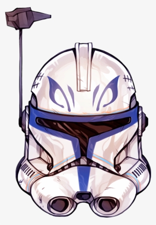 So, I Drew Rex's Helmet And Made Myself A Sticker With - Commander Wolffe Helmet Png #1811949