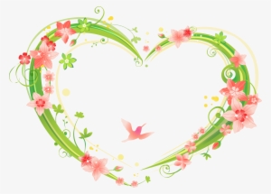 Heart-shaped Flowers Frame 2660*1914 Transprent Png #1812001